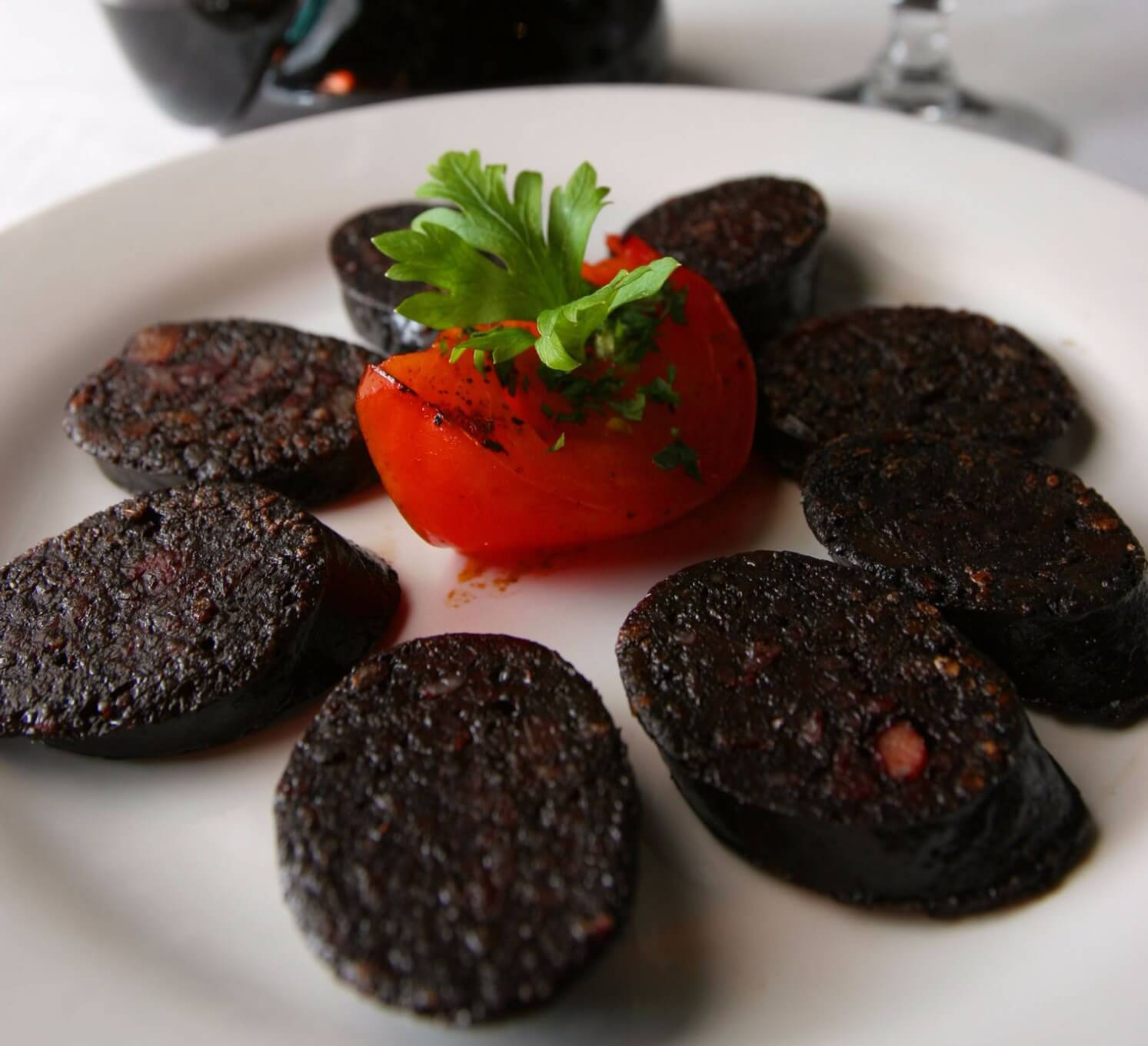 Morcilla frita en Mesón del Cid